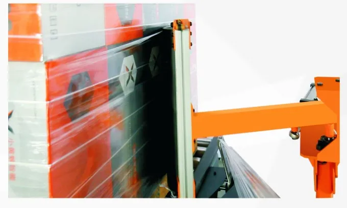 
Smart Wasp Pneumatic Type Fully Auto pallet wrapping machine with Film Cutting and Clamping device 