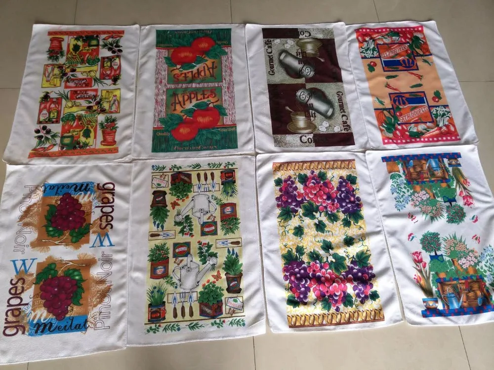 
Printed Your Own Custom Printing 100% Cotton Terry Cloth Kitchen Tea Towel 