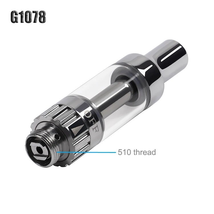 
New style G1078 leakproof disposable glass tank cbd thick oil vaporizer pen cbd vape cartridge 1ml 
