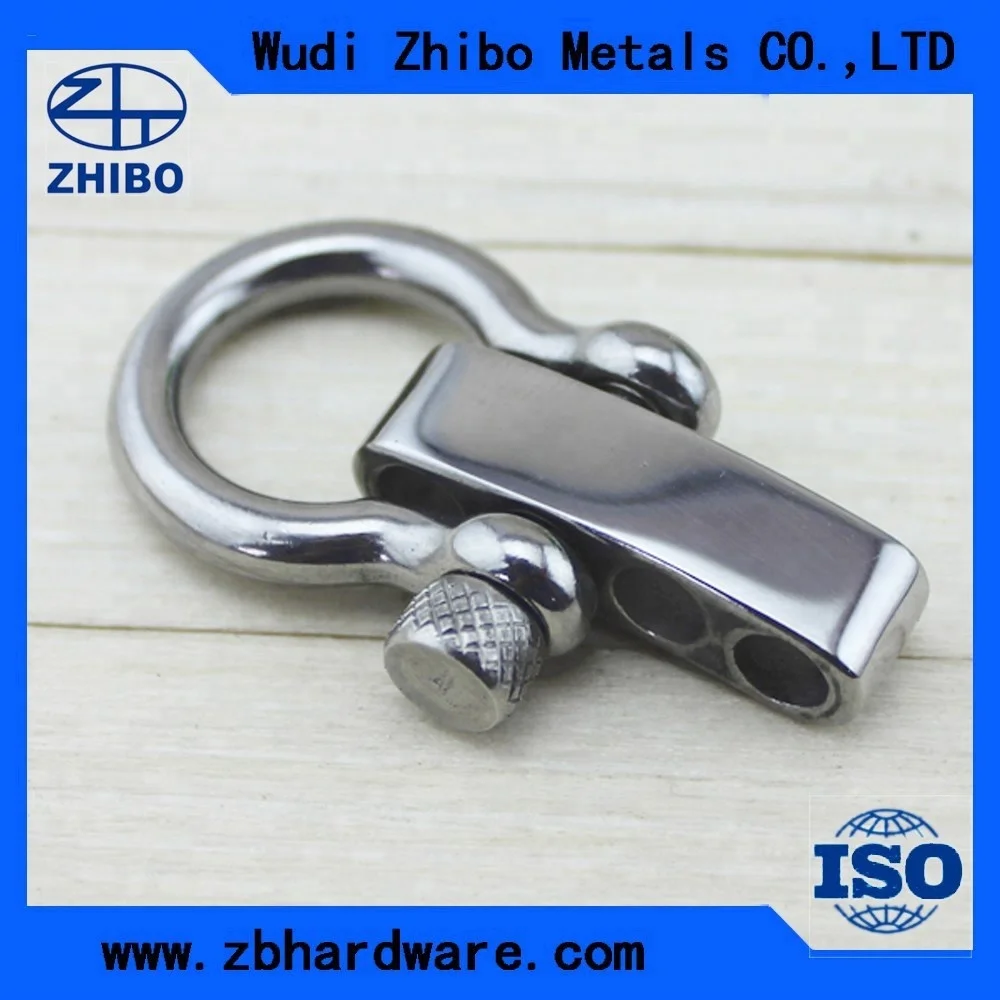 adjustable stainless steel material shackle bow shackle for paracord bracelet