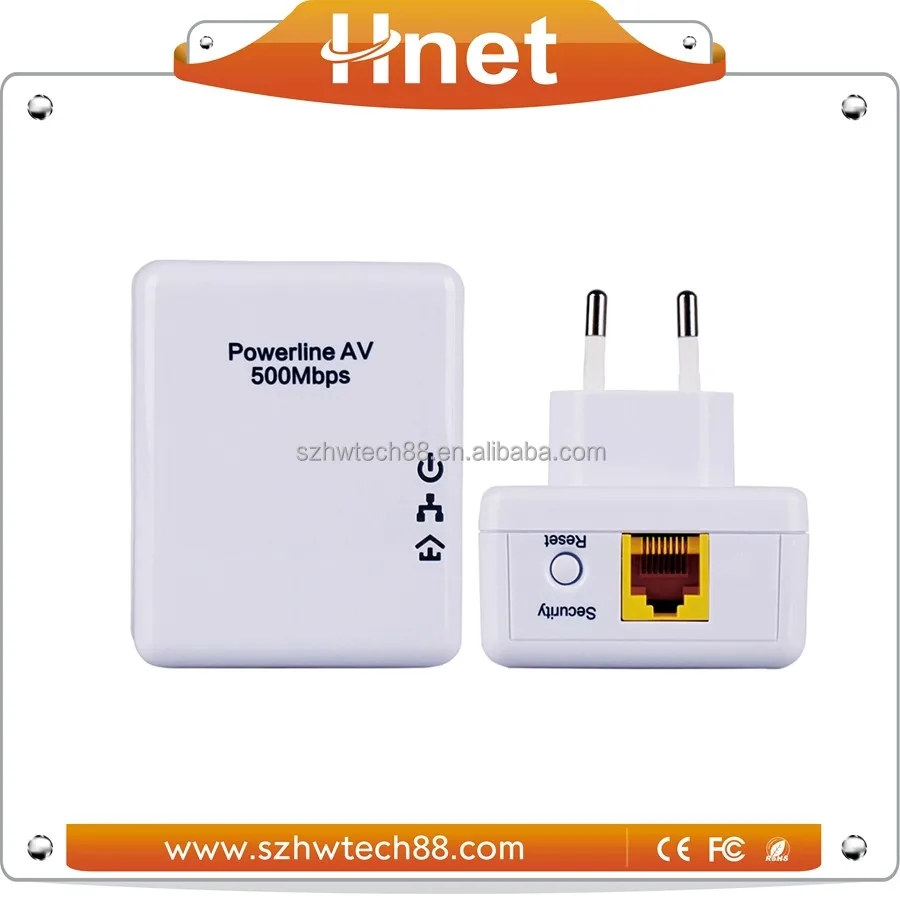 Best 500Mbps Powerline adapter Kit outlet Wired Ethernet Bridge PLC with socket