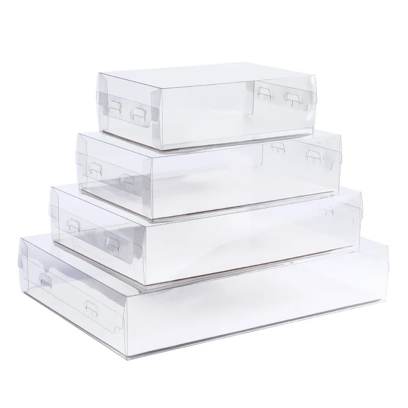 Clear Rectangle Plastic Birthday Cake Box For Wedding