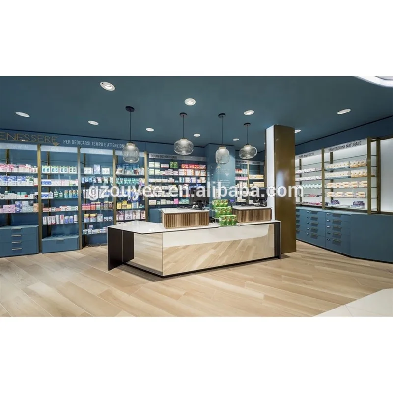 Настенный розничная продажа медицинская мебель магазина стеллаж для выставки товаров аптека стеллажи дизайн