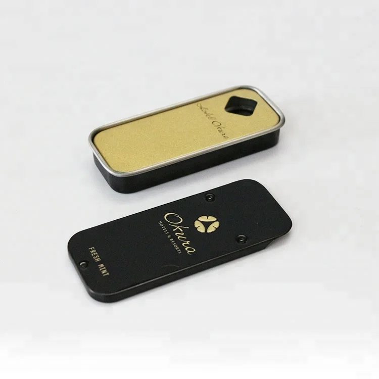 China factory hot selling small rectangular sliding tin box with sliding cover