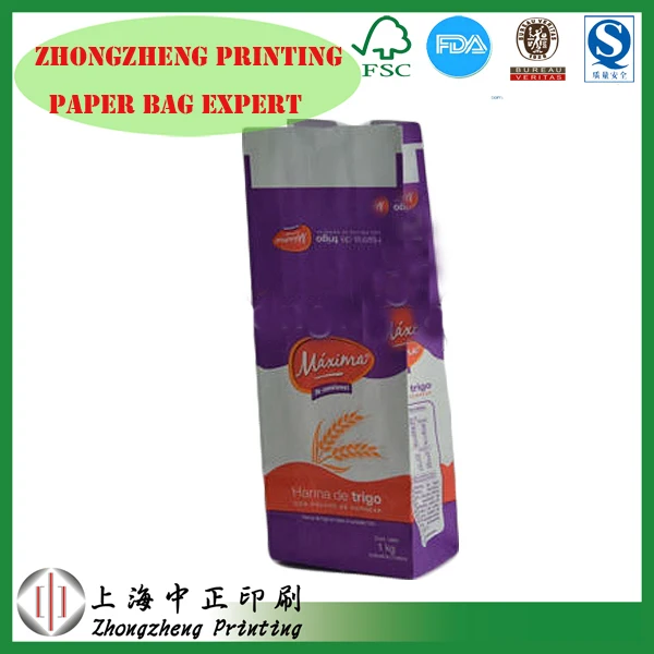 stand Up Kraft Paper Coffee Bag,1 Kg Kraft Paper Food Bag,flour bag