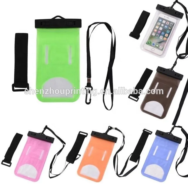 Factory underwater waterproof phone pouch dry bag with armband, glow in dark 360 full waterproof case for asus zenfone 2