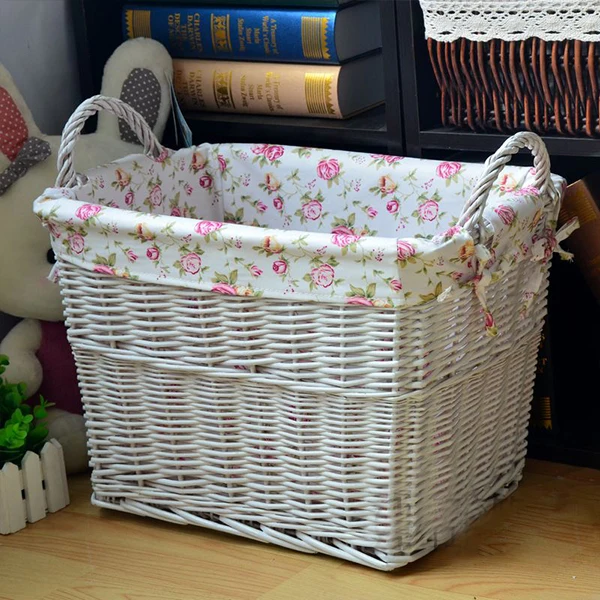 Wholesale cheap price rustic tote wicker storage hampers basket