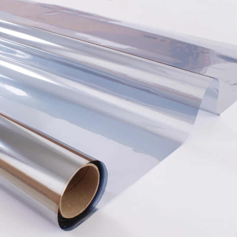 self adhesive one way vision plastic mirror see through solar film building  window glass tint film