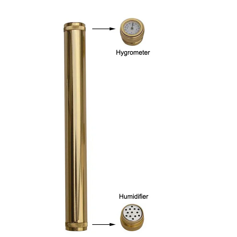 Золотая металлическая раздельная трубка для сигар подарочное ремесло оптовая продажа от производителя алюминиевая