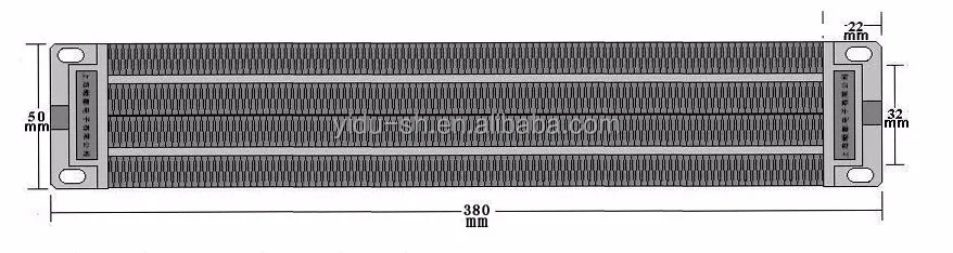 High Quality PTC electric air heater 2000W 220V 380*50mm PTC Heating Element