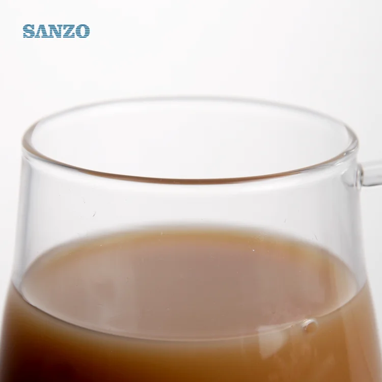 E02CC0004 Sanzo Термостойкое боросиликатное стекло ручной работы прозрачная стеклянная чашка для кофе с двойными стенками чайная чашка кофейная чашка 350 мл