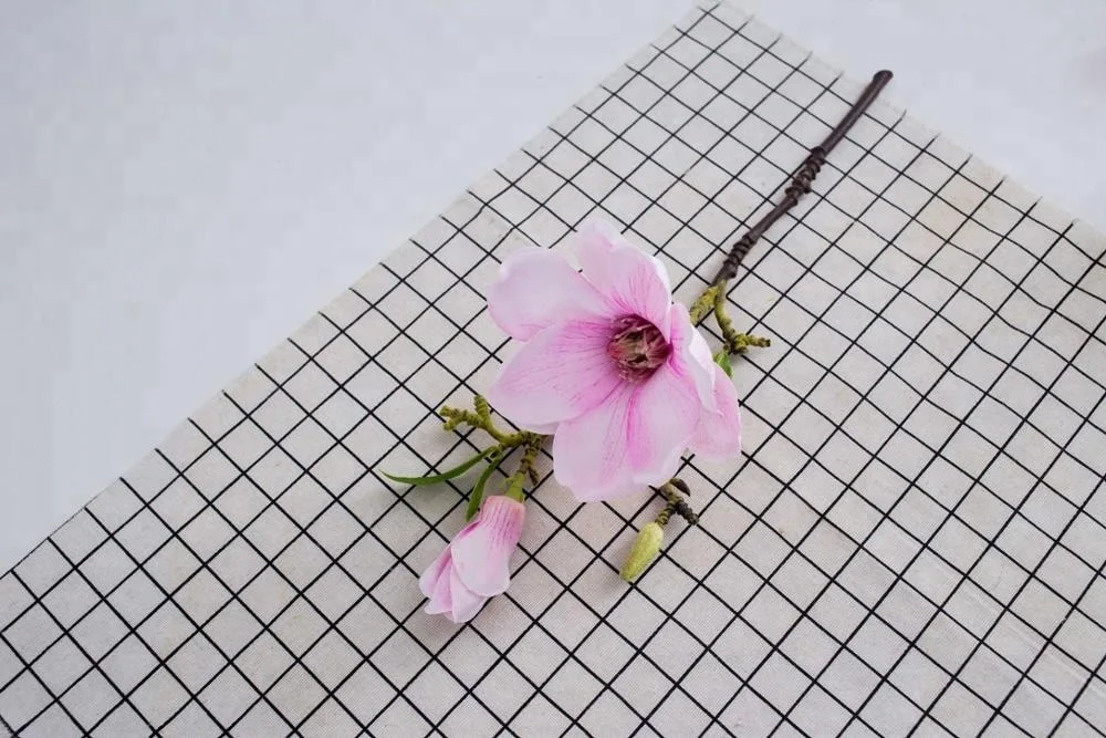 Wholesale cheap short faux silk colorful magnolia flowers artificial flowers for decoration