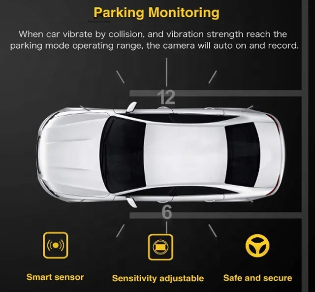 Video camera car , 2.7 inch IPS touch screen 1080P Full HD  WDR 8 IR LED  parking monitor super night vision car camera dvr