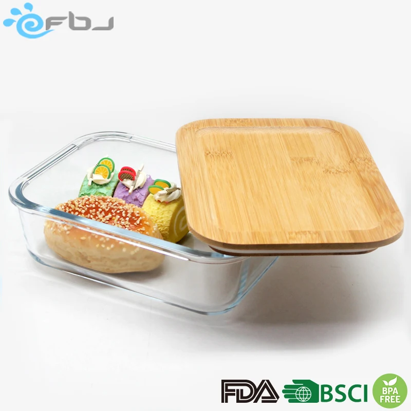 Storage Boxes Bins Type and Microwavable Food Container Feature glass Container