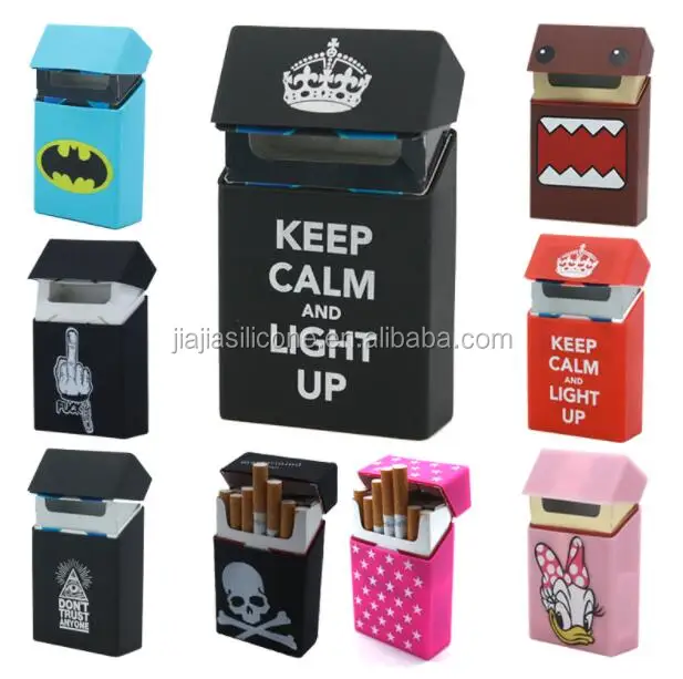 Оптовая собственный печатный логотип силикона пачку сигарет чехол