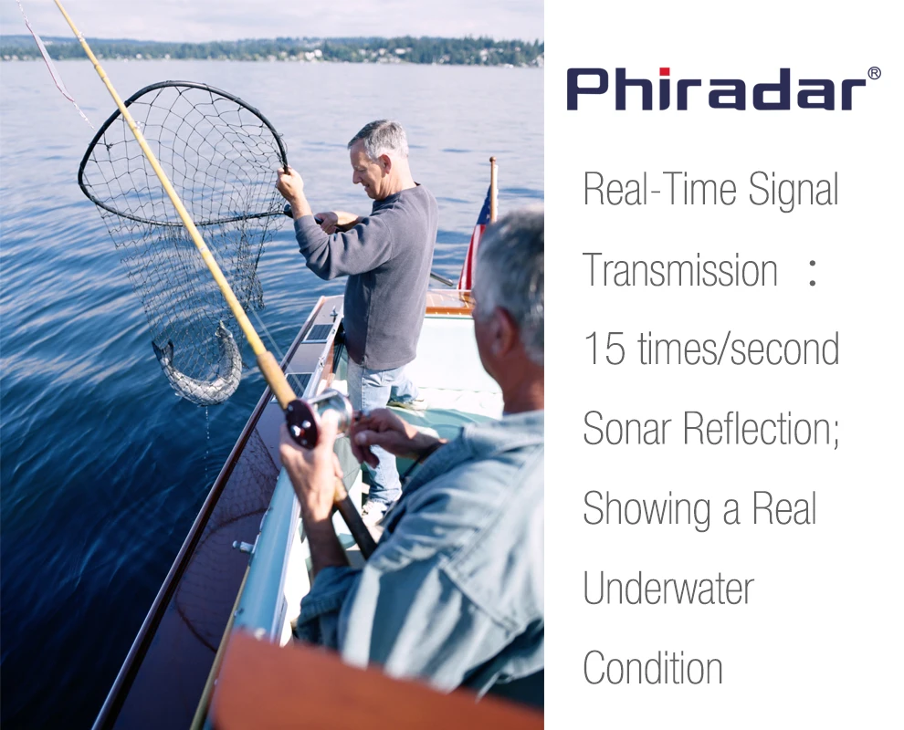 Phiradar 2.4GHZ wireless echo sounder color fish finder fish detector FF268W