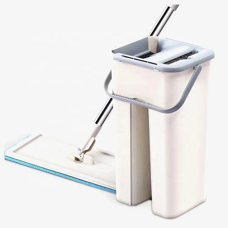 
2021 hot selling household items stainless steel basket magic mop flat pva mop flat mop bucket 