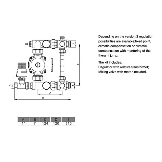 China wholesale manufacturer Floor Heating Systems Mix water center brass control heating system