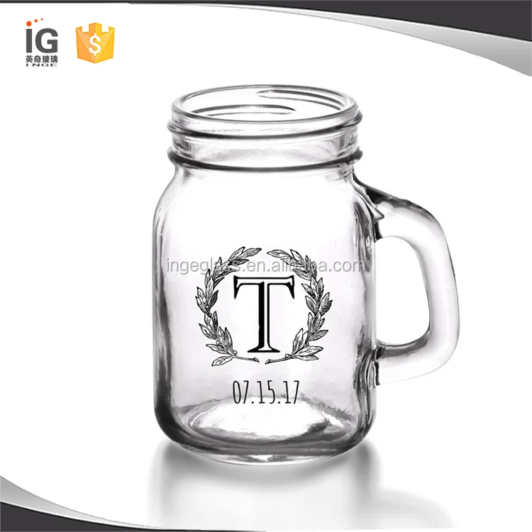 Mini Mason Jars Bulk, 4 oz Mason Jars with Handles and Lids