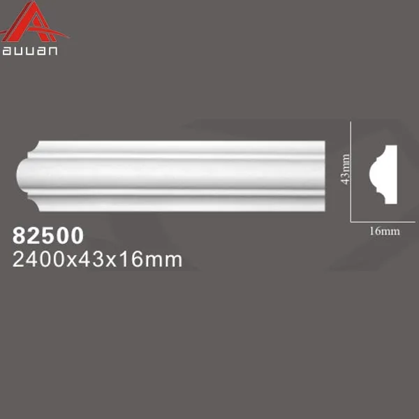 Architectural polyurethane interior cornice moulding foam chair rail decoration