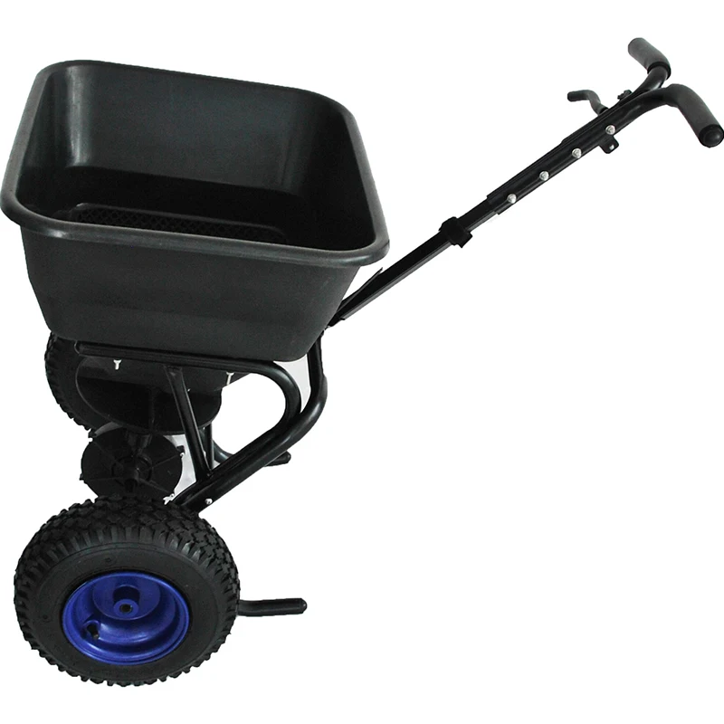 
Two-wheeled walk behind fertilizer salt spreader 