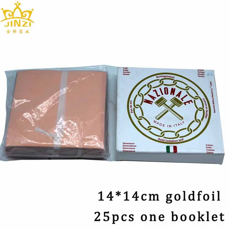 
Factory Directly 14X14cm wall decorative film antique gold leaf sheet 