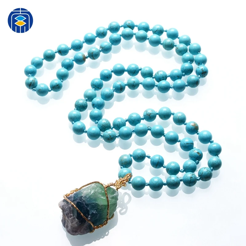 
Last Design Handmade Turquoise Jewelry Wholesale Beaded Turquoise Necklace 