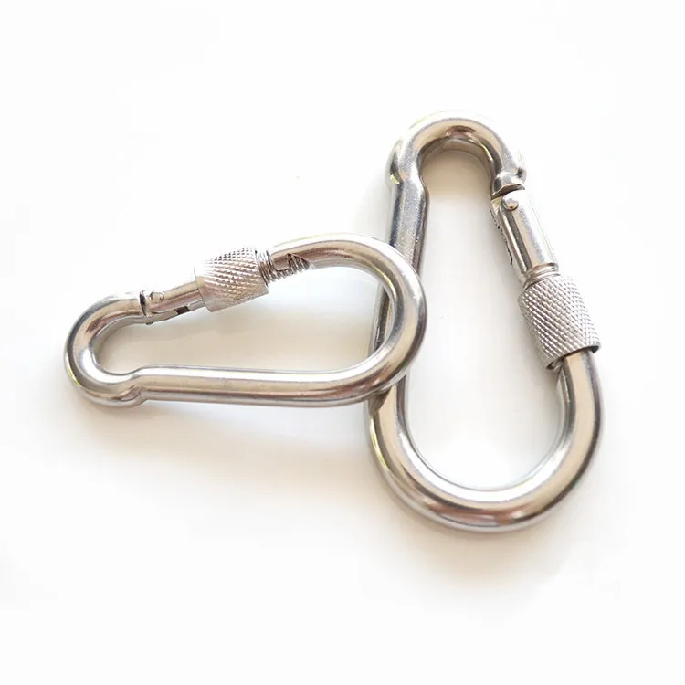 Высококачественные карабины из нержавеющей стали с винтовым замком и пружинным