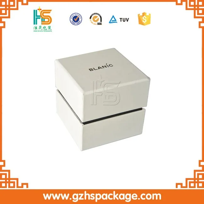 Huaisheng Printing Luxury Black White Watch Box, Custom Cardboard Watch Packaging Gift Box C2S Art Paper +1200gsm Grey Board HS