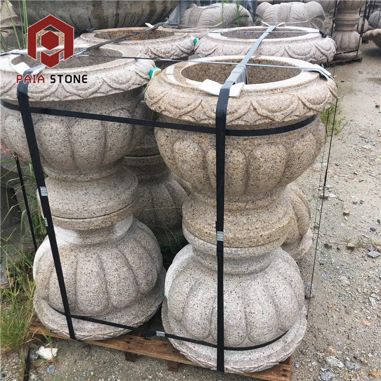 Flower Pot Big Plant Pot Big Garden Stone Europe Garden Decoration Floor Sets of Pots Granites Quality Assurance and OEM