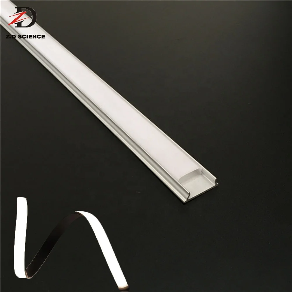 
Bendable LED Aluminum Profile For LED Strip Light With PC Milky Cover 