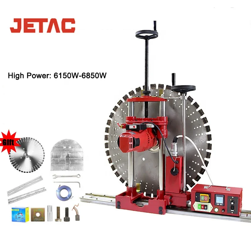 6850W electrical Cutter water no dust Rebar brick wall aluminum groove Saw 1200mm Concrete wall cutting machine
