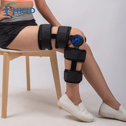 Nvorliy Hinged ROM Knee Brace Adjustable Knee Immobilizer Support for Arthritis, ACL, PCL, Meniscus Tear, Tendon, Osteoarthritis