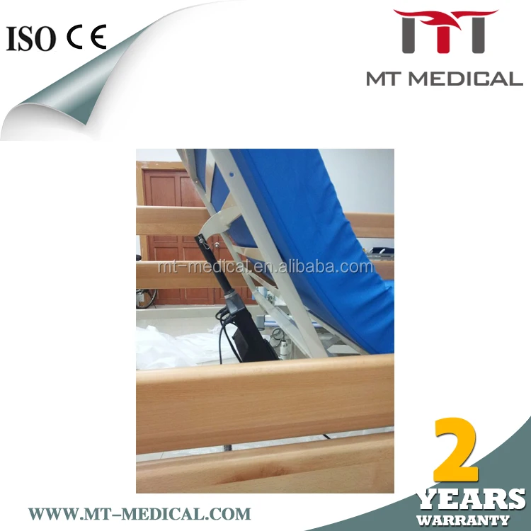 Здоровья Лучшая цена медицинский портативный три функции электрический древесины больничной койке