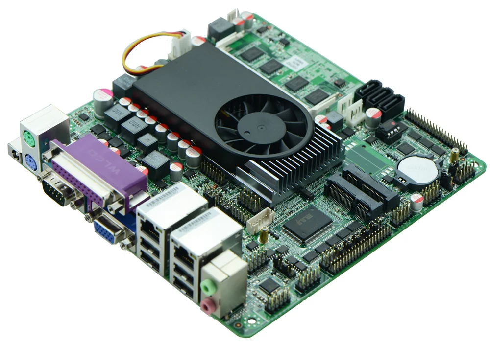 Intel 1037U процессора dual VGA широкий напряжения mini itx промышленных встроенных материнская плата с 10 * com 8 * USB