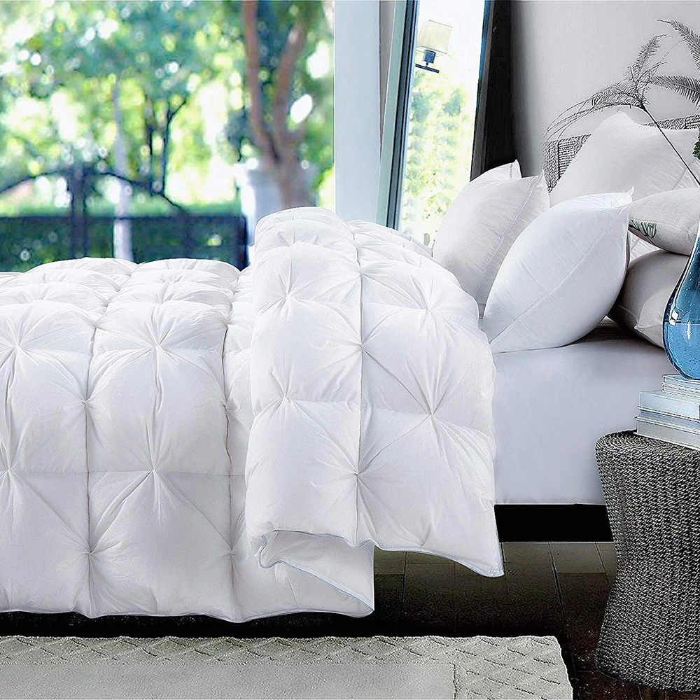 
High end warm white duck down duvet insert hotel down comforter king size made in China 