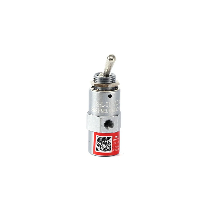 China brand SNS SHL manual- return type 2 port 3 way normal closed pneumatic knob switch