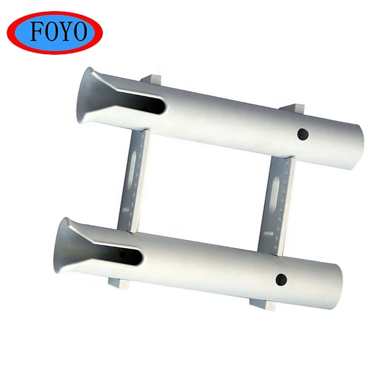 
White Plastic 2 rack tube rod holder for boat and yacht 