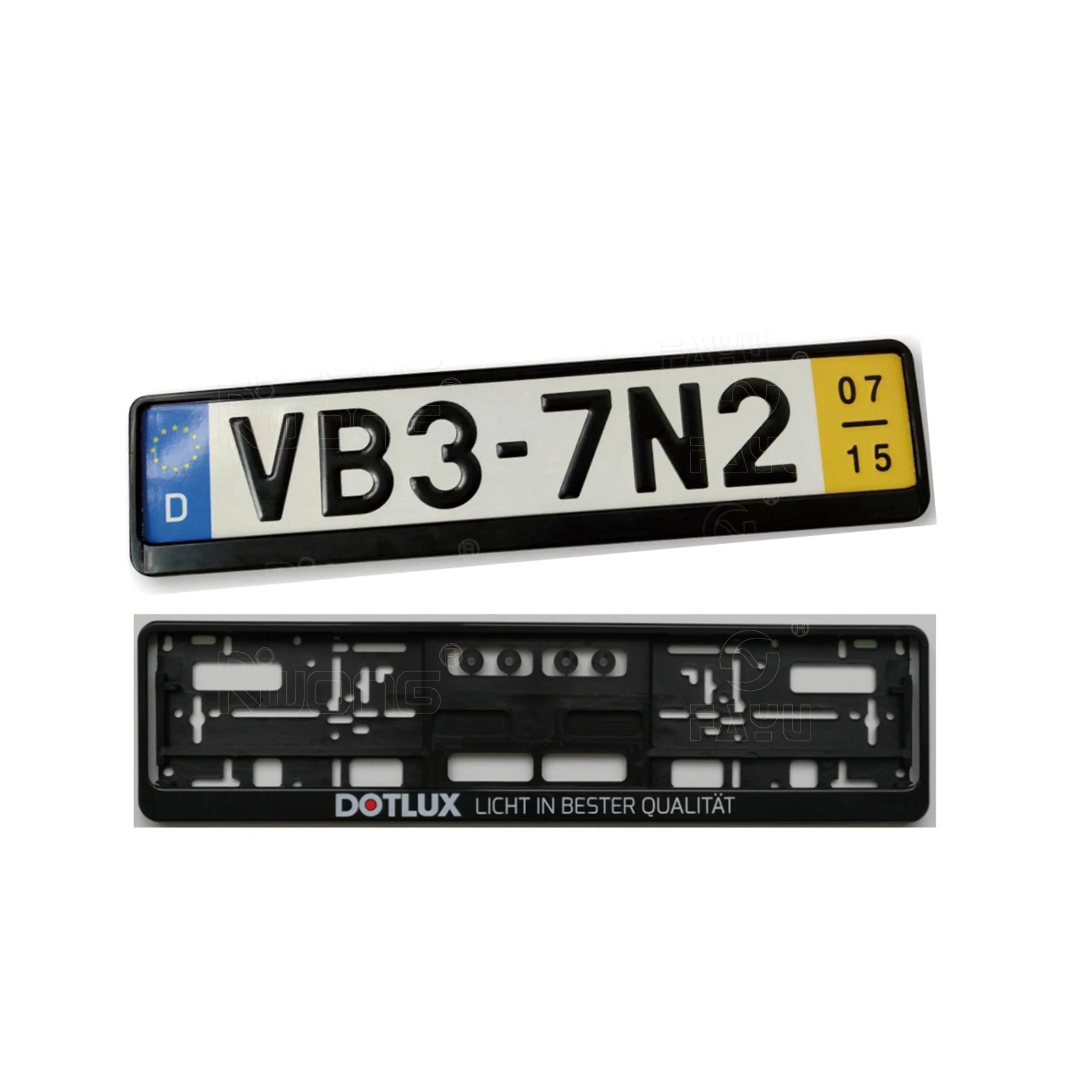 Senegal plastic number plate frame