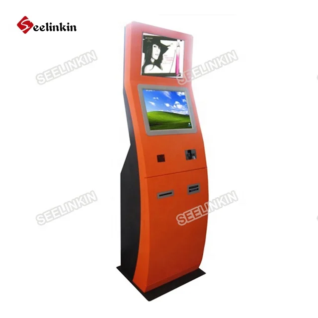 Dual Touch Screen Display Atm Price Lottery Ticket Printing Self-service Banking Bus Vending Billing Machine