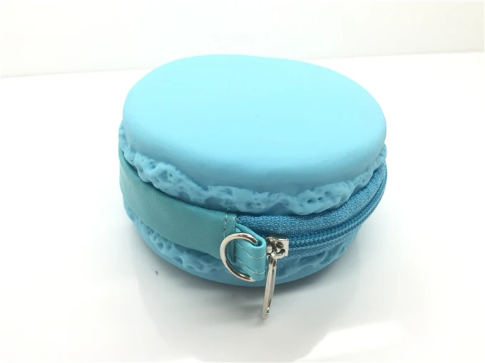 Cute cookies Shape silicone Coin Wallet Women Key Chain Coin Purse
