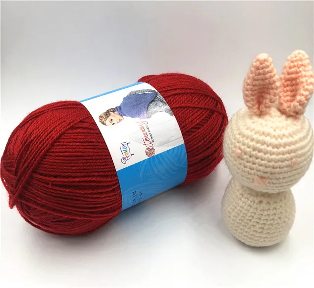 
cheap 100g ball big 100% acrylic yarn for hand knitting and crochet 