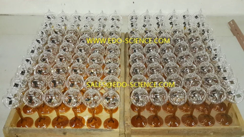 
60x160mm Green Crookes Radiometer Solar Radiometer Amazon Hot Physical Experiment Tooling Glass Sunshine Lightmill Home Toy 