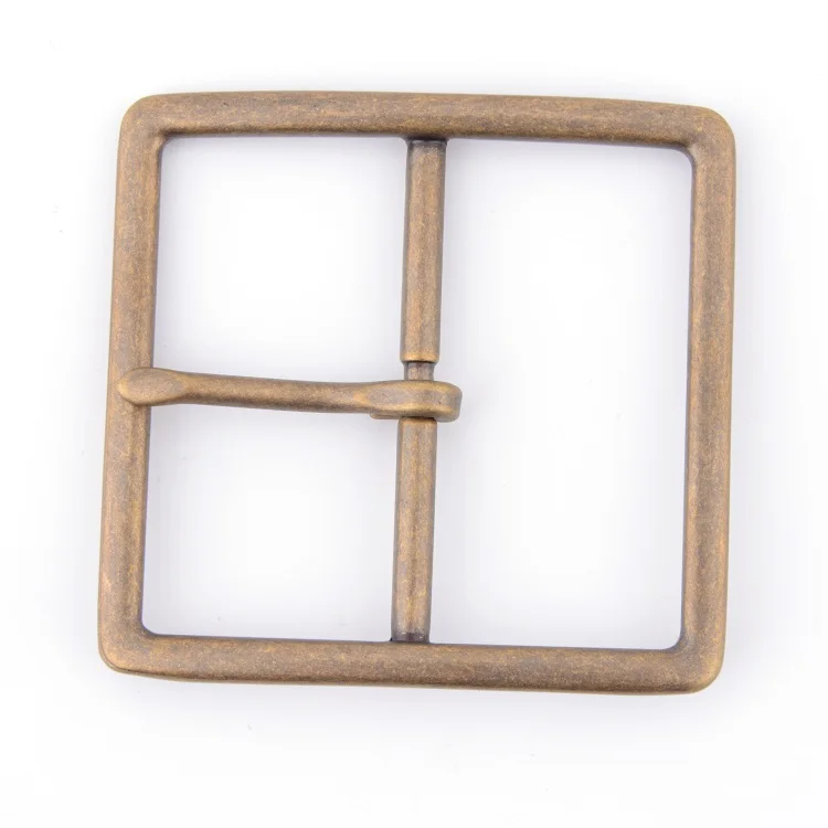 Brass Hardware Bag Parts Vintage Style Plating 50mm Metal Belt Buckles for Bags Webbing Strap Leash