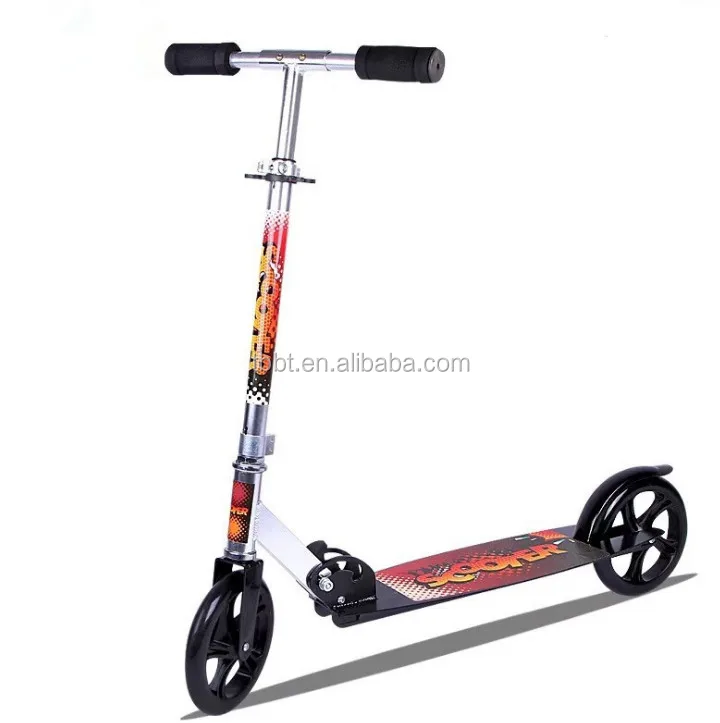 BIGBANG Спорт 2018 горячая Распродажа складные регулируемые по высоте 200 мм PU большие колеса алюминиевая рама стальная колода самокат для