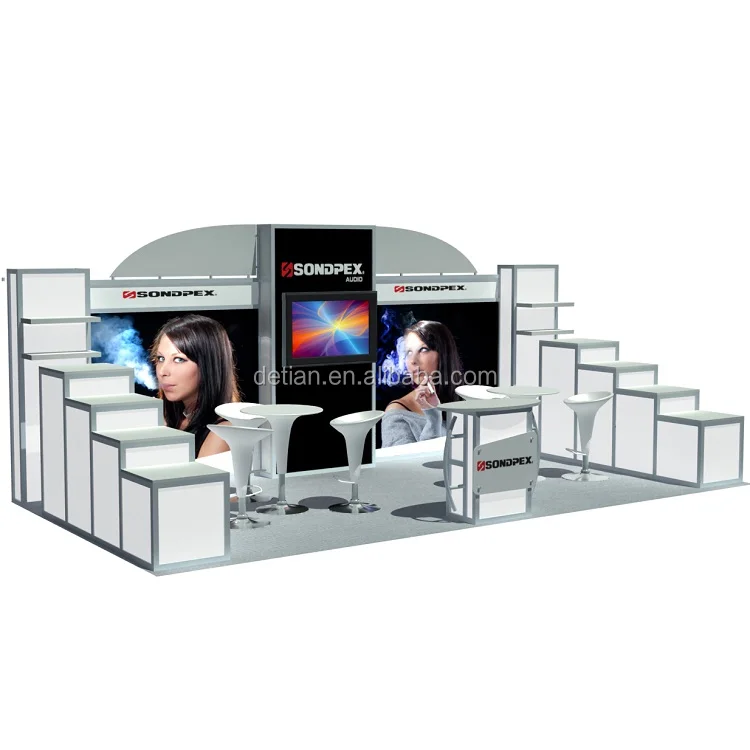 
Detian Offer 10x20 exhibition stand design portable tradeshow booths trade show equipment 
