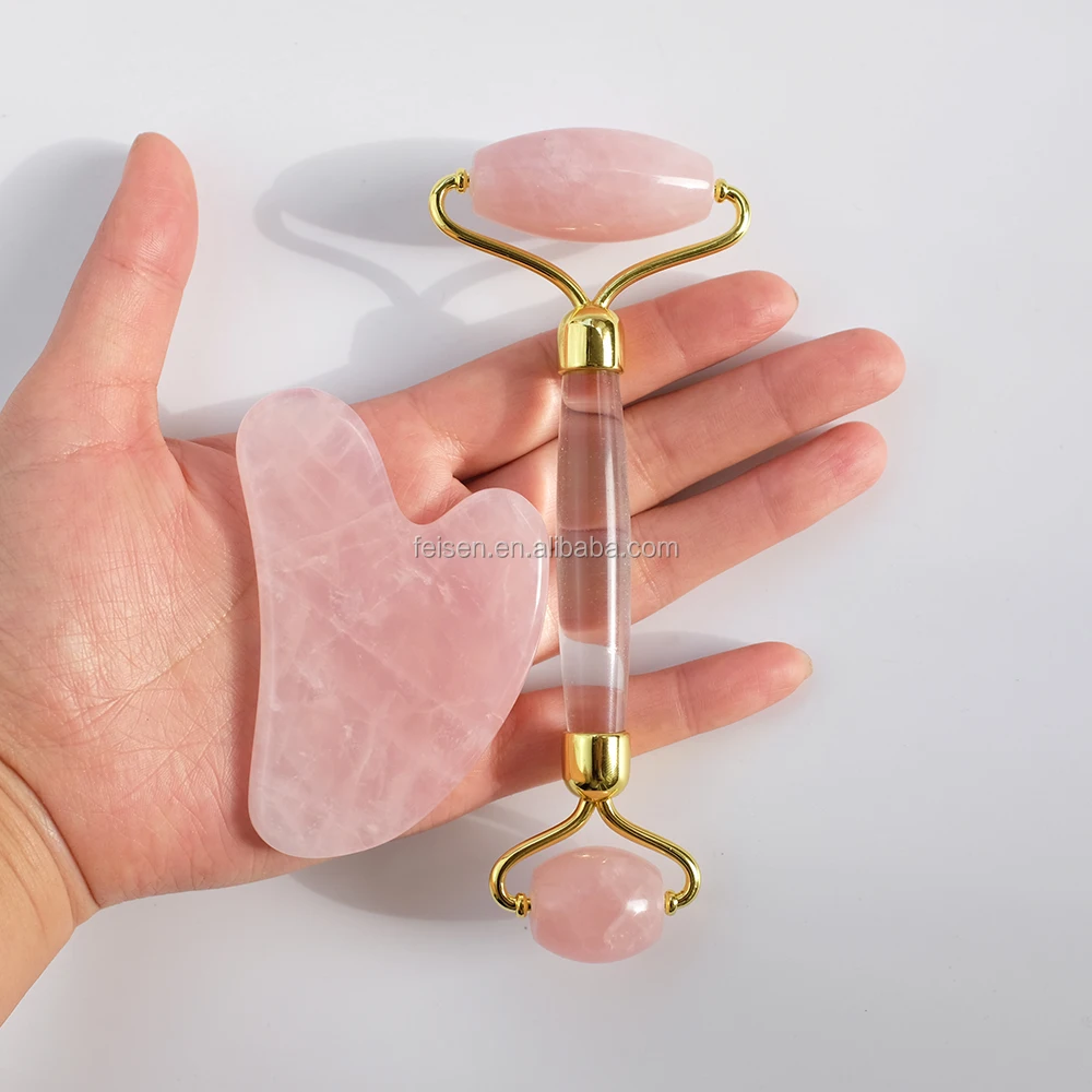 New Metal with POM Noisy Free Jade Roller for Face With Glass Handle.