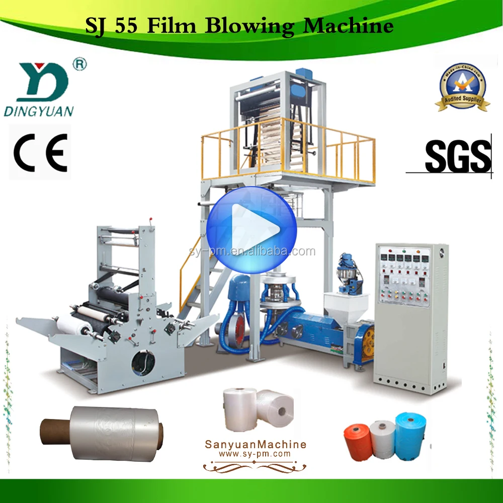 
HAS VIDEO china alibaba gold supplier sanyuan factory rotary dioe head film blow machine 