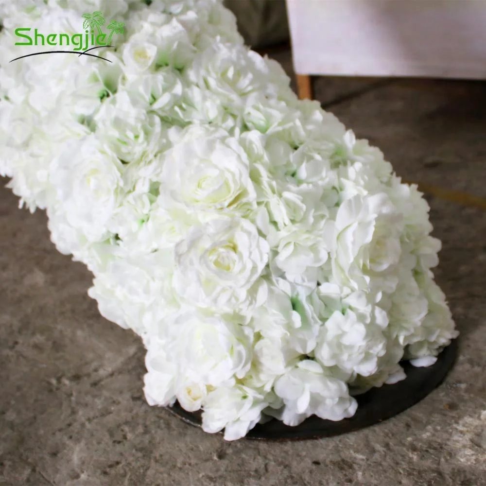 New design silk artificial round wedding flower arch decoration