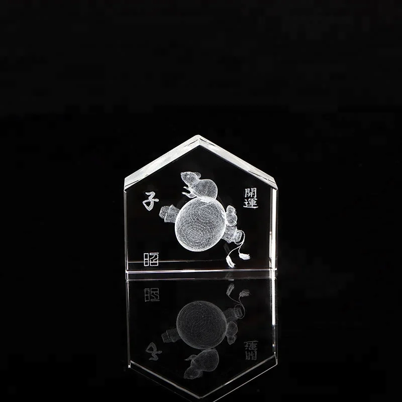 Clear K9 Glass Blank Cube Feng Shui Souvenir Crafts Engrave 3D Laser Crystal